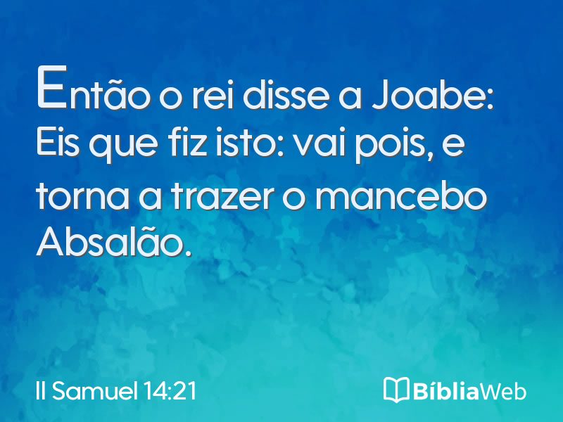 II Samuel 14:21 em imagem para compartilhar