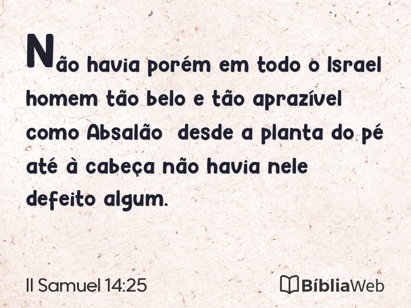 II Samuel 14:25 em imagem para compartilhar