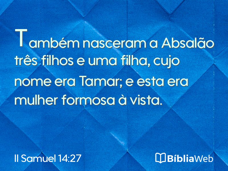 II Samuel 14:27 em imagem para compartilhar