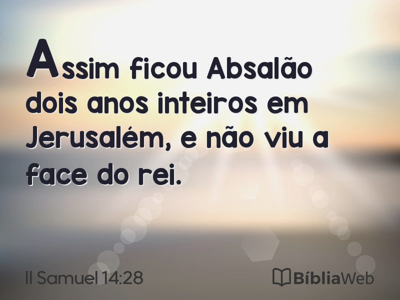 II Samuel 14:28 em imagem para compartilhar