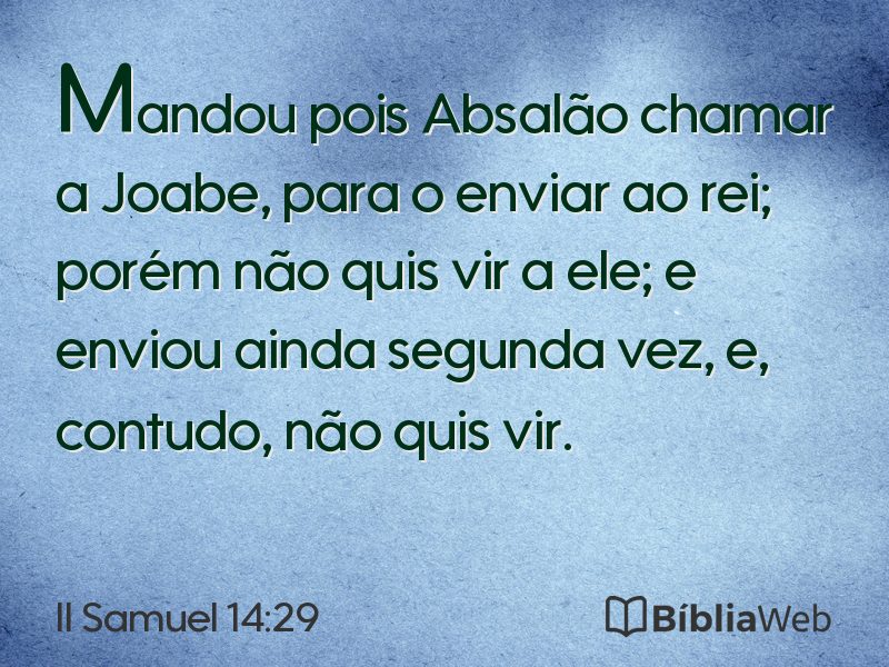 II Samuel 14:29 em imagem para compartilhar