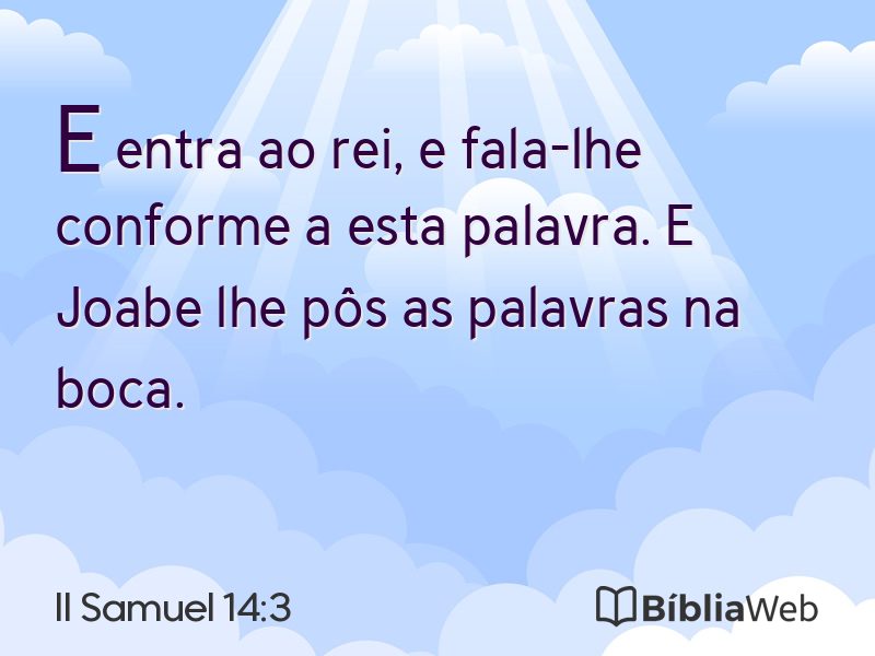 II Samuel 14:3 em imagem para compartilhar