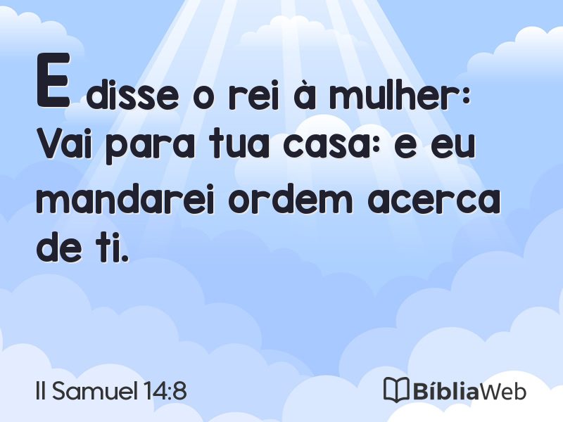 II Samuel 14:8 em imagem para compartilhar