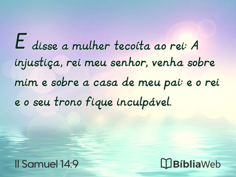 II Samuel 14:9 em imagem para compartilhar