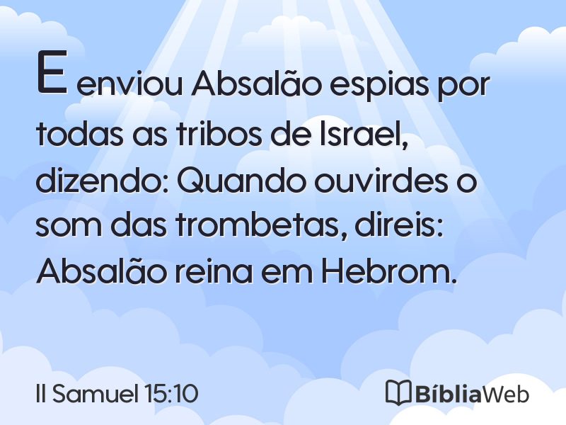 II Samuel 15:10 em imagem para compartilhar