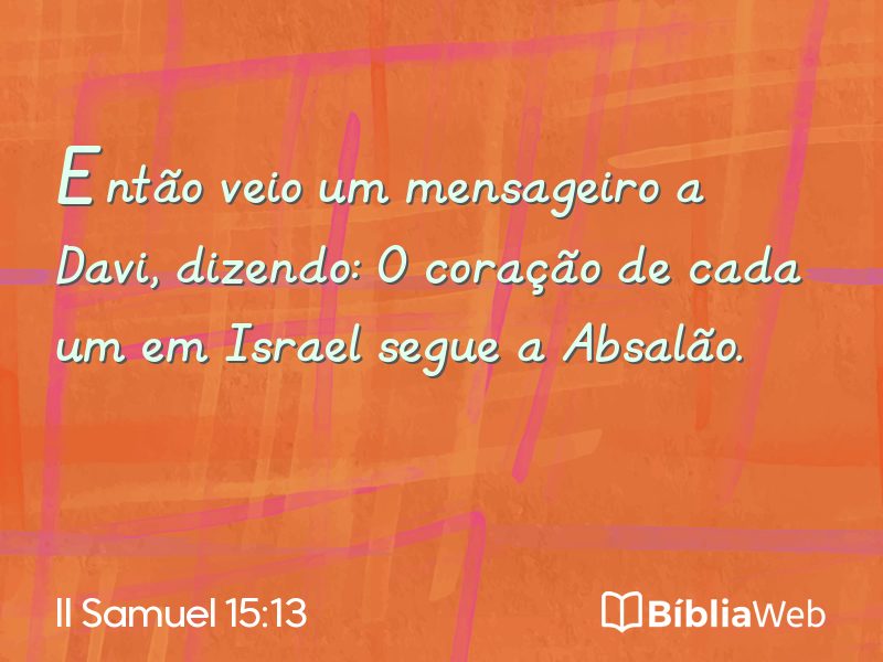 II Samuel 15:13 em imagem para compartilhar