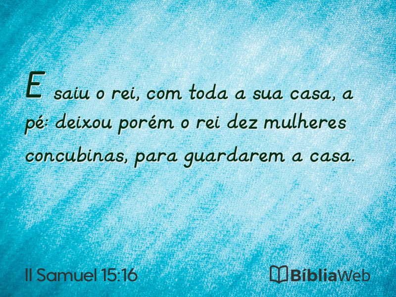 II Samuel 15:16 em imagem para compartilhar