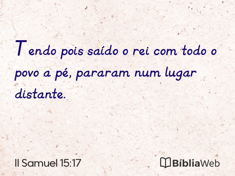 II Samuel 15:17 em imagem para compartilhar