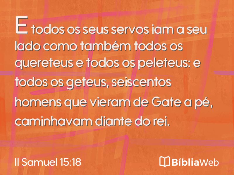 II Samuel 15:18 em imagem para compartilhar