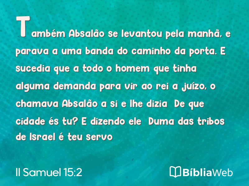 II Samuel 15:2 em imagem para compartilhar