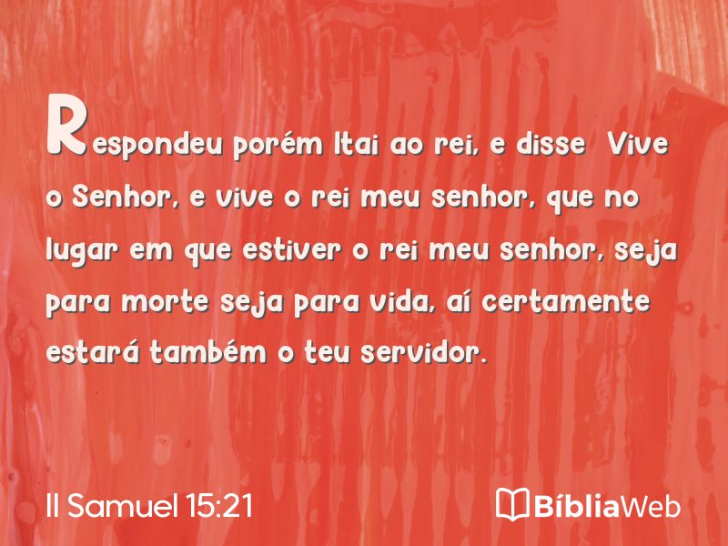 II Samuel 15:21 em imagem para compartilhar