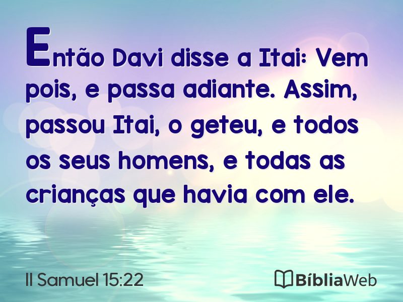 II Samuel 15:22 em imagem para compartilhar