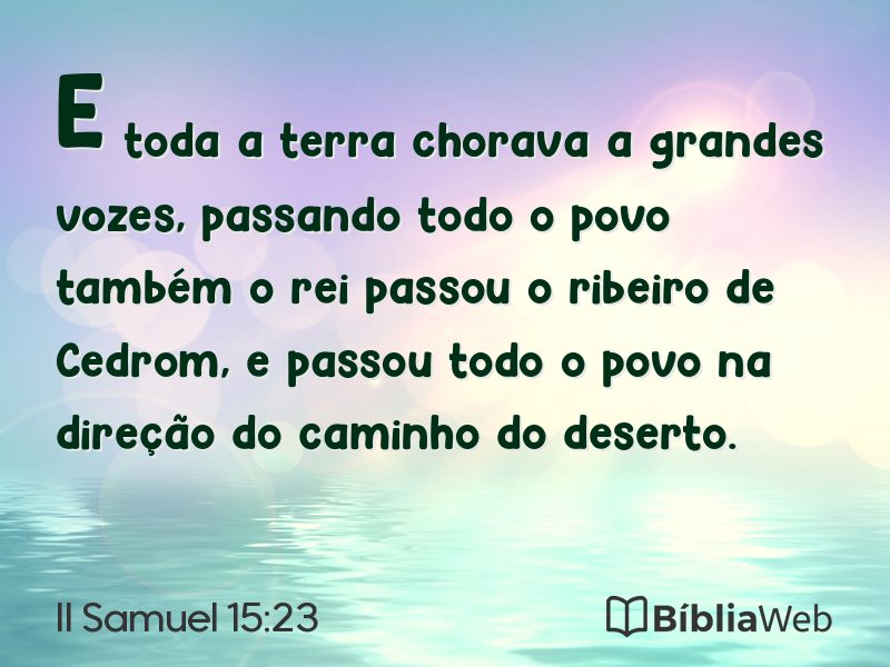 II Samuel 15:23 em imagem para compartilhar