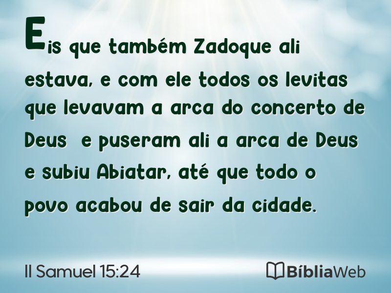 II Samuel 15:24 em imagem para compartilhar