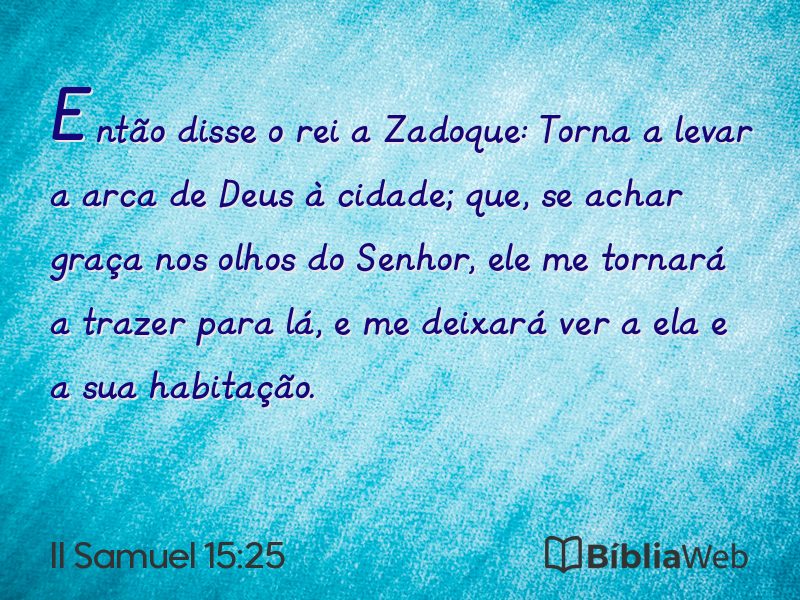 II Samuel 15:25 em imagem para compartilhar