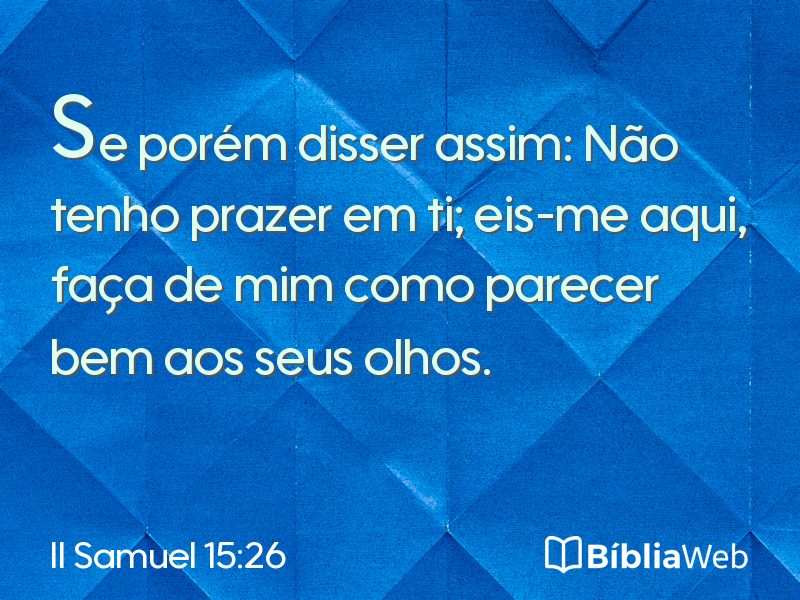 II Samuel 15:26 em imagem para compartilhar