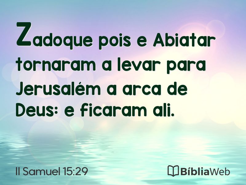 II Samuel 15:29 em imagem para compartilhar