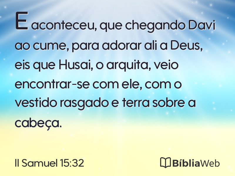 II Samuel 15:32 em imagem para compartilhar
