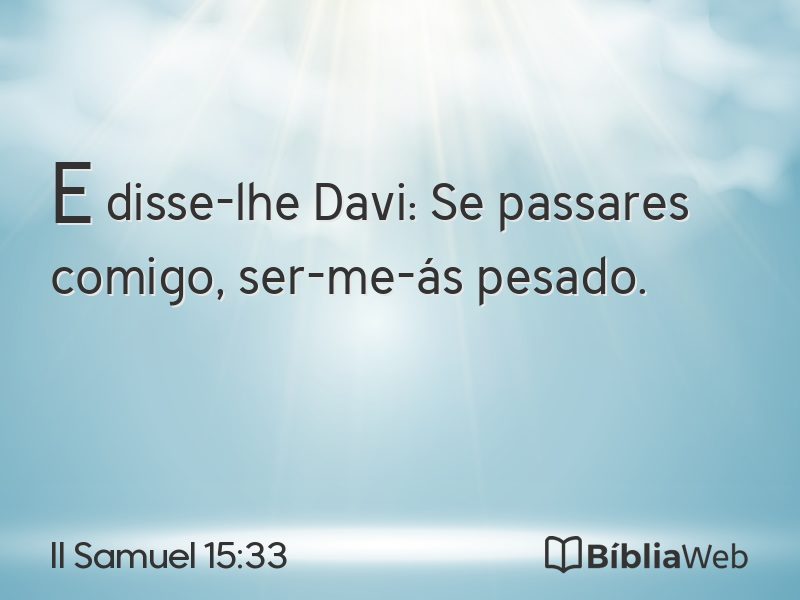 II Samuel 15:33 em imagem para compartilhar