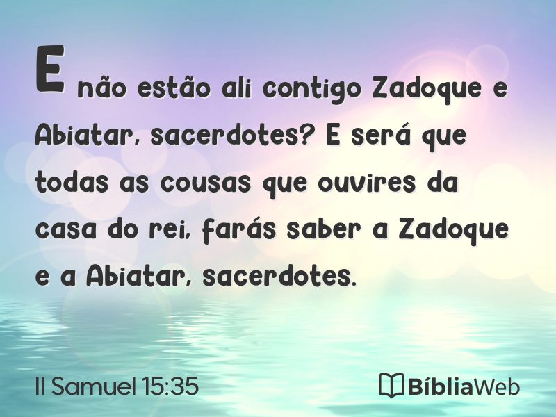 II Samuel 15:35 em imagem para compartilhar
