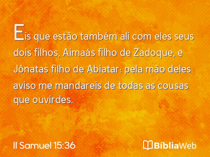 II Samuel 15:36 em imagem para compartilhar