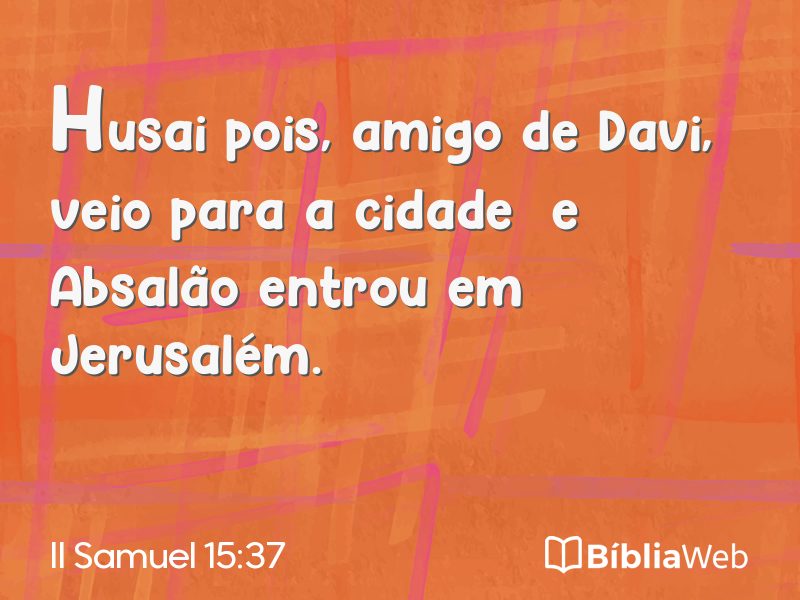 II Samuel 15:37 em imagem para compartilhar