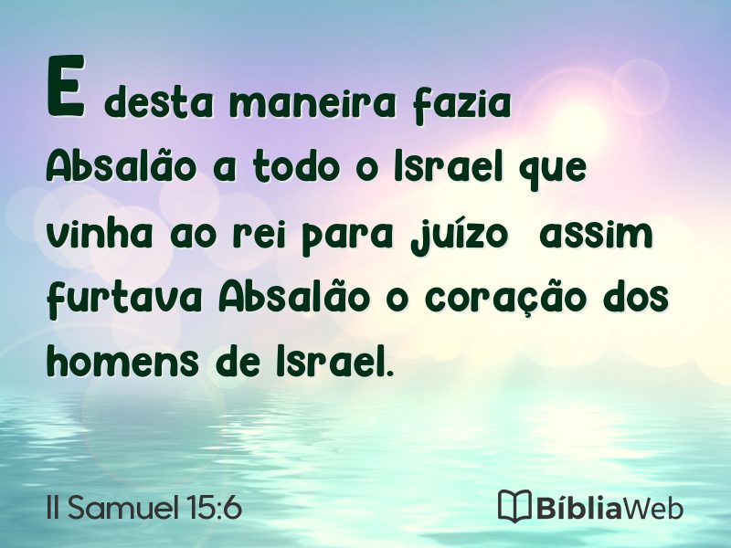 II Samuel 15:6 em imagem para compartilhar