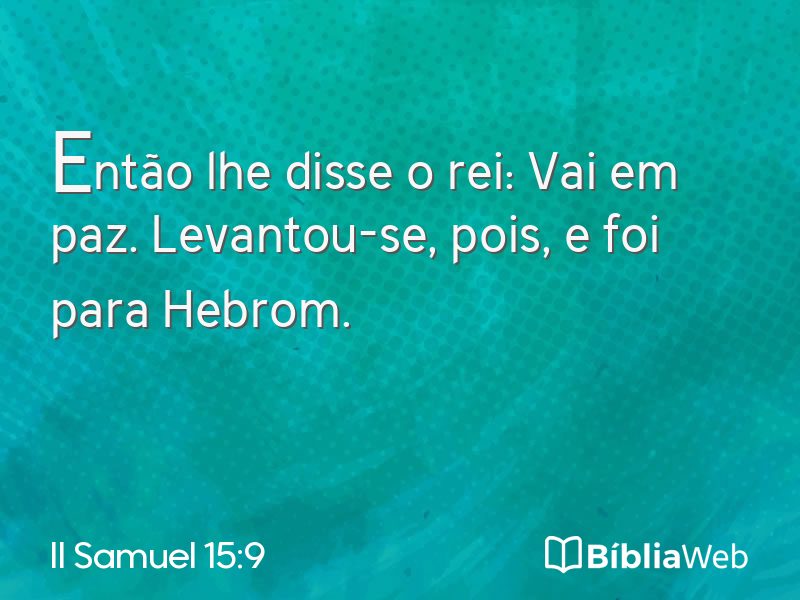 II Samuel 15:9 em imagem para compartilhar