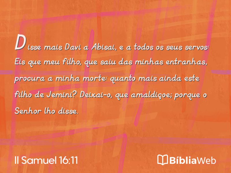 II Samuel 16:11 em imagem para compartilhar