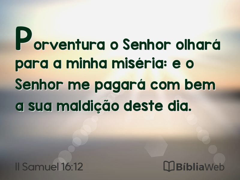 II Samuel 16:12 em imagem para compartilhar