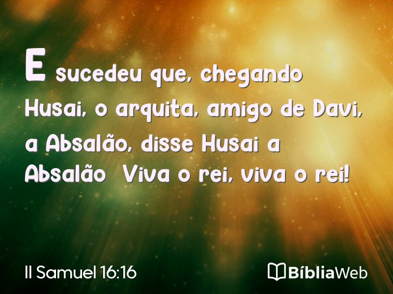 II Samuel 16:16 em imagem para compartilhar