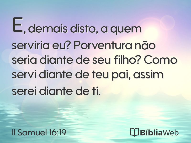 II Samuel 16:19 em imagem para compartilhar