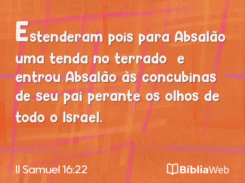 II Samuel 16:22 em imagem para compartilhar
