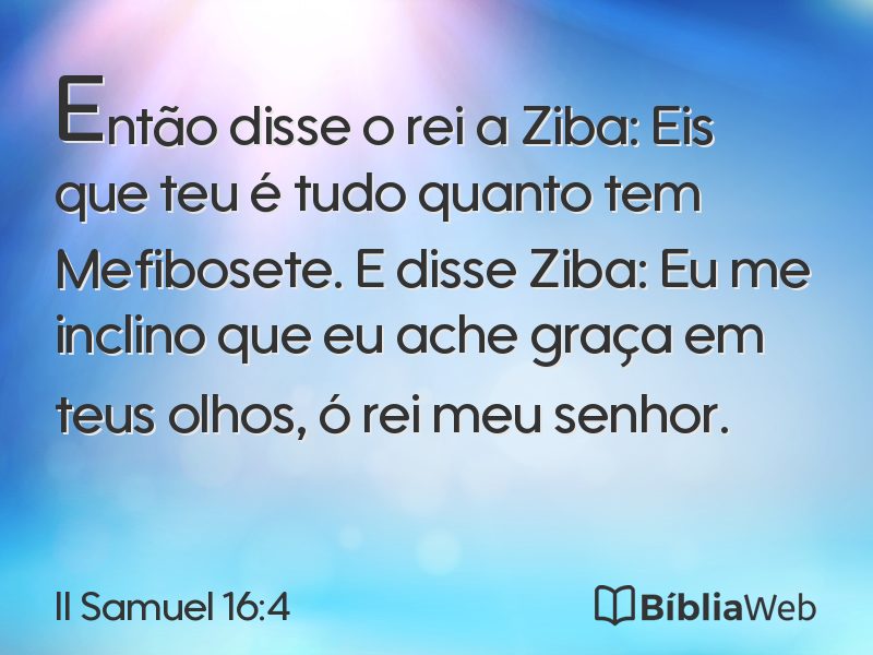 II Samuel 16:4 em imagem para compartilhar