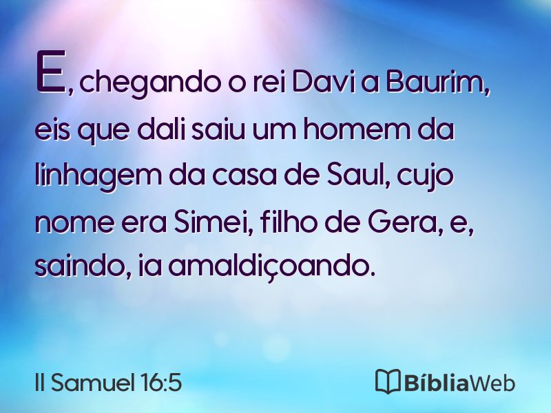 II Samuel 16:5 em imagem para compartilhar