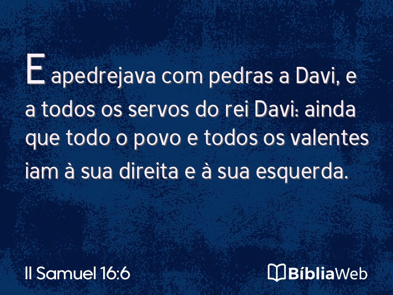 II Samuel 16:6 em imagem para compartilhar