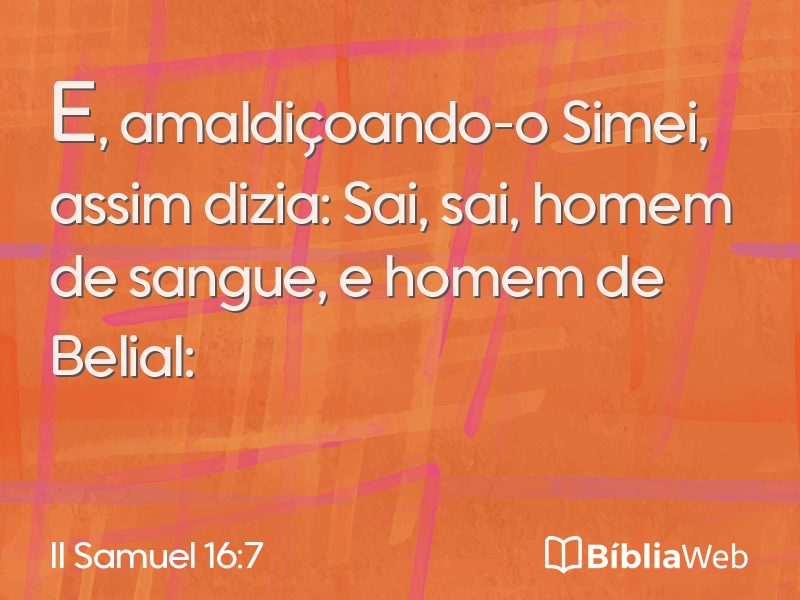 II Samuel 16:7 em imagem para compartilhar