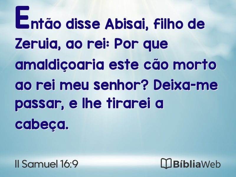 II Samuel 16:9 em imagem para compartilhar