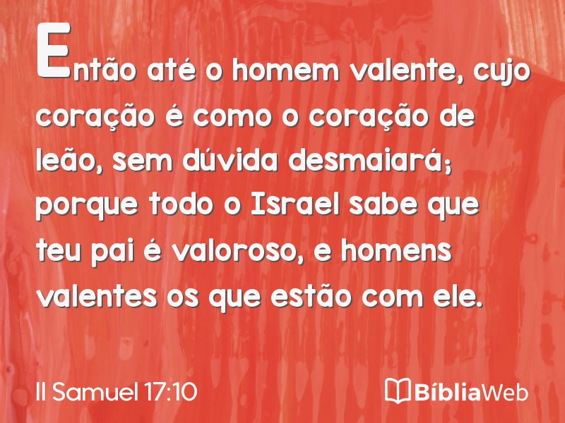 II Samuel 17:10 em imagem para compartilhar