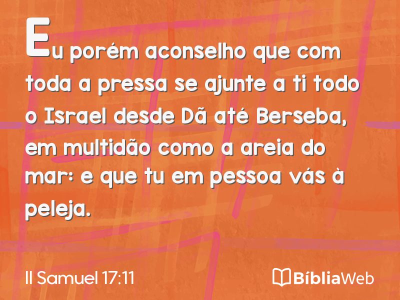 II Samuel 17:11 em imagem para compartilhar