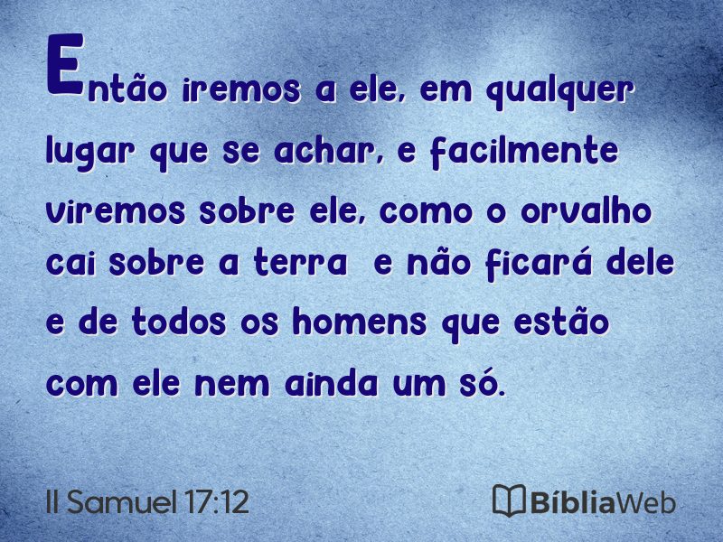 II Samuel 17:12 em imagem para compartilhar