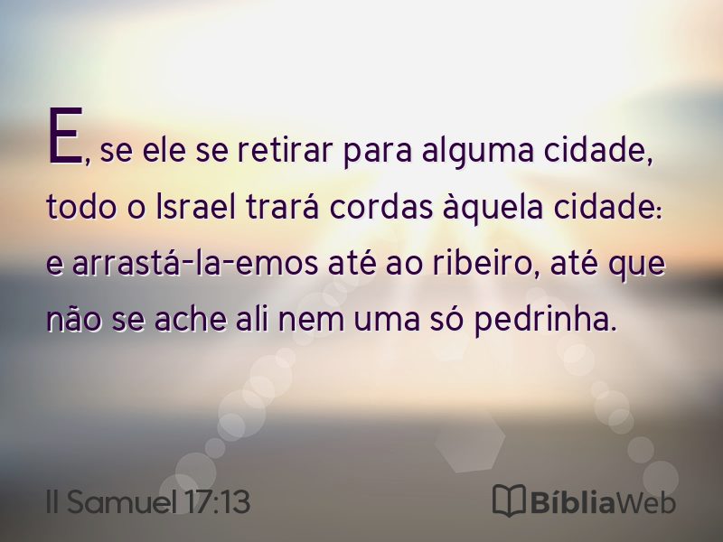 II Samuel 17:13 em imagem para compartilhar