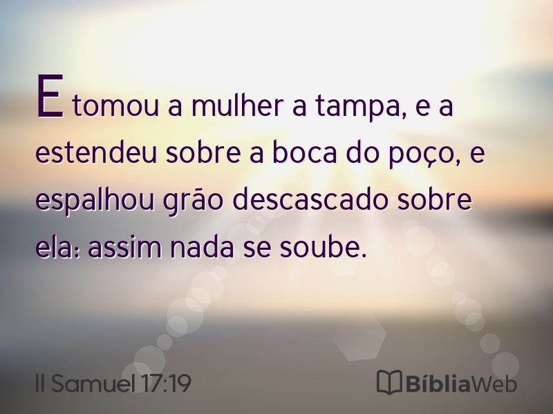 II Samuel 17:19 em imagem para compartilhar