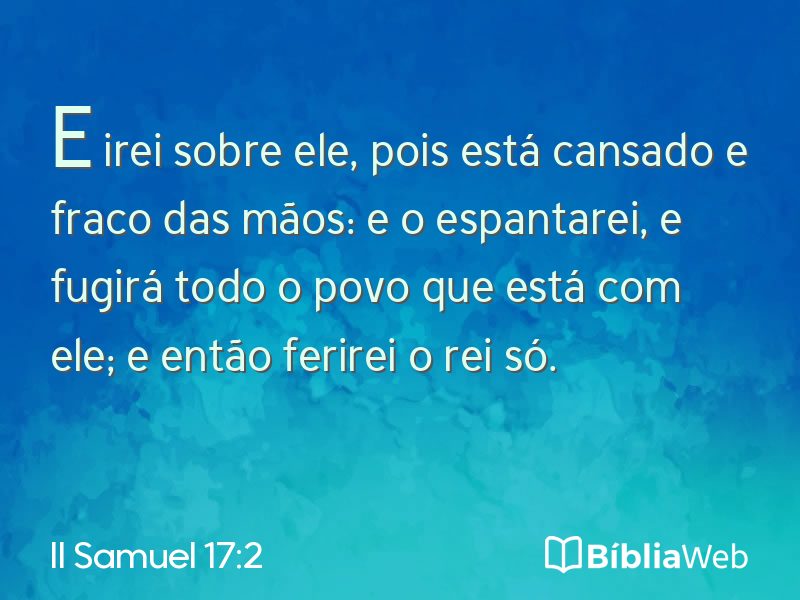 II Samuel 17:2 em imagem para compartilhar