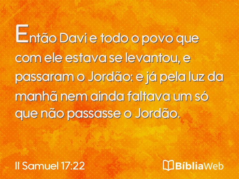 II Samuel 17:22 em imagem para compartilhar