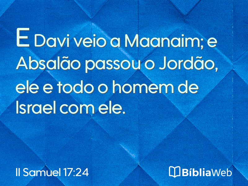 II Samuel 17:24 em imagem para compartilhar