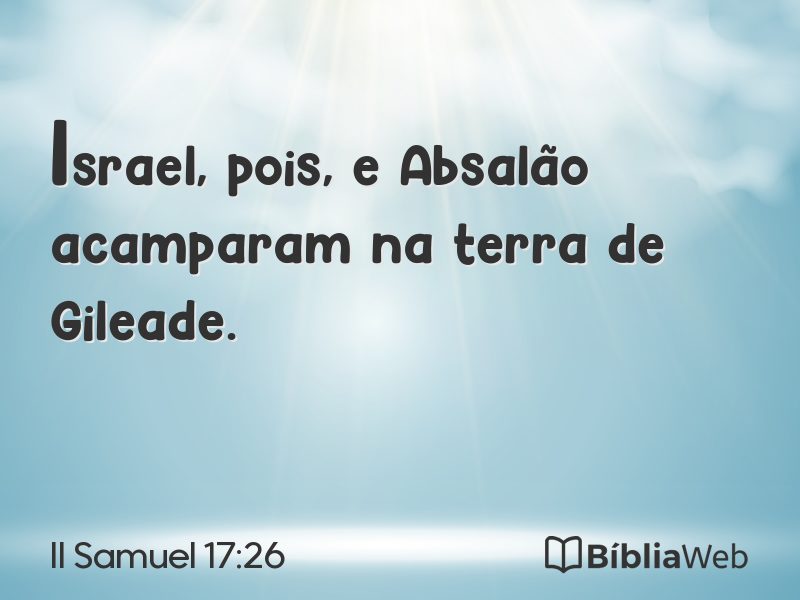II Samuel 17:26 em imagem para compartilhar