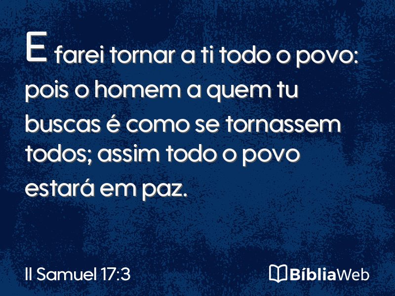II Samuel 17:3 em imagem para compartilhar