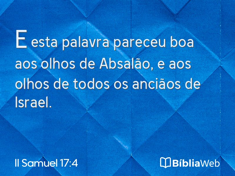 II Samuel 17:4 em imagem para compartilhar