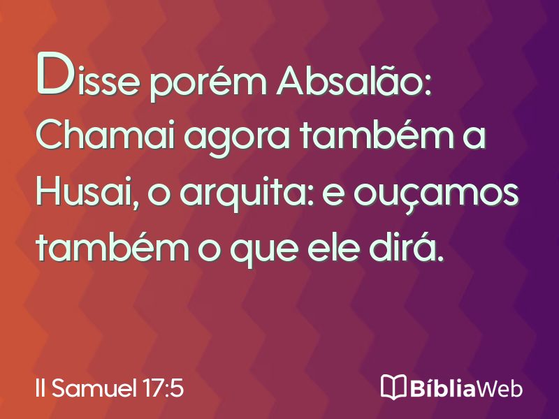 II Samuel 17:5 em imagem para compartilhar